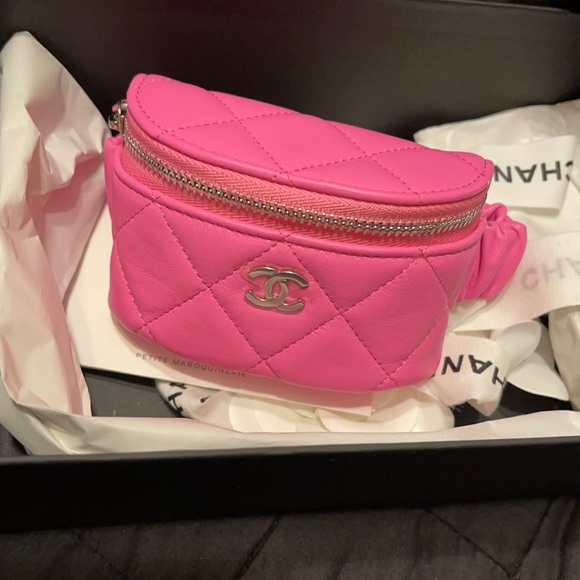 CHANEL Handbags - Chanel Lambskin Quilted Arm Coin Purse